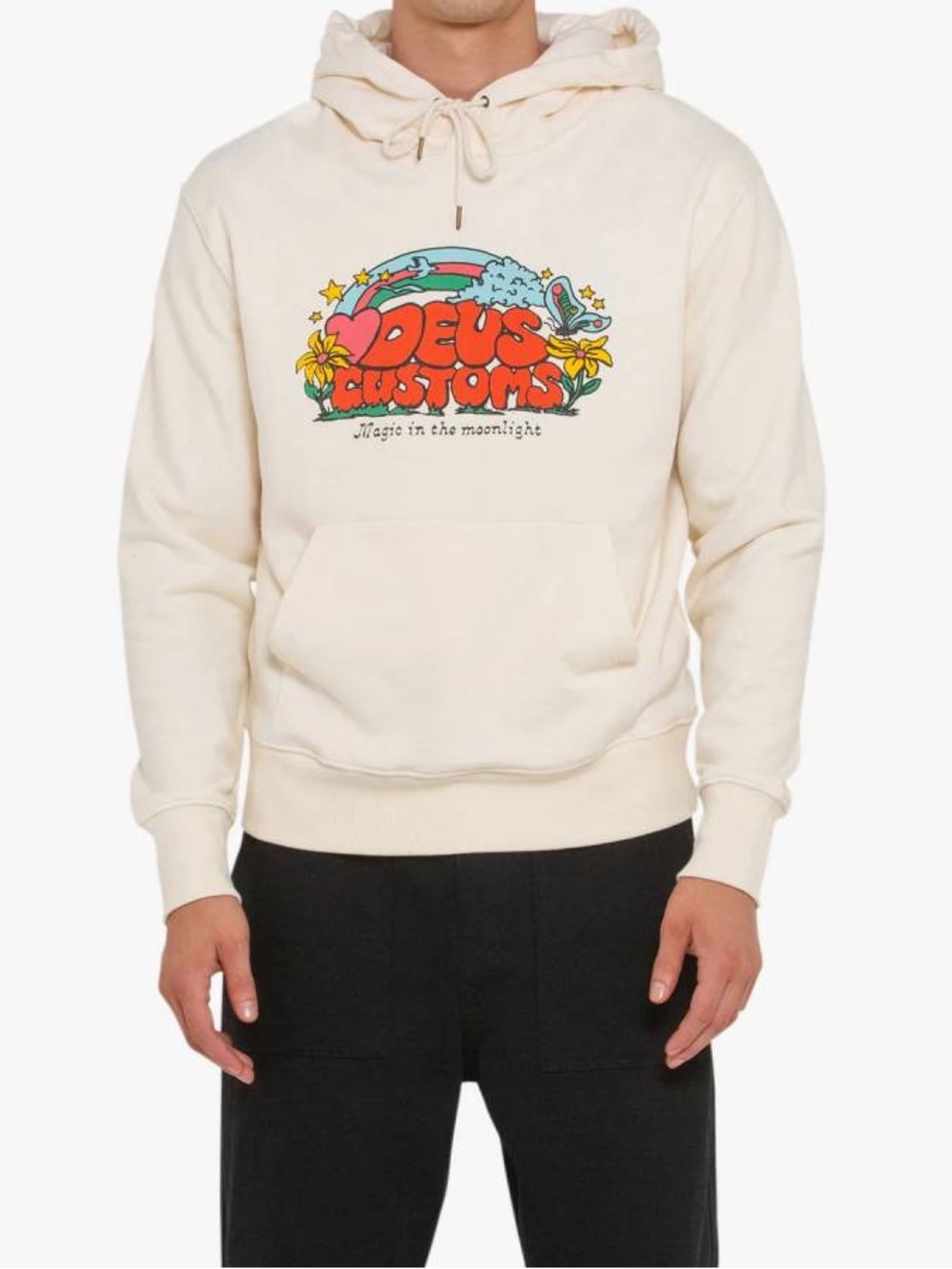 Deus Ex Machina UNISEX Organic Cotton Cream SEQUENCE Graphic Hoodie